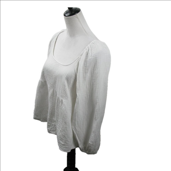 Universal Thread White 100% Cotton Pull Over Blouse Size Small - Picture 3 of 6